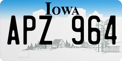 IA license plate APZ964