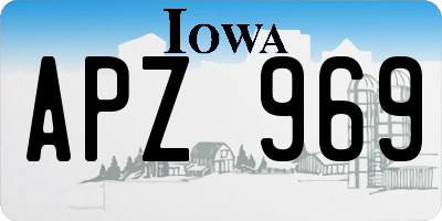 IA license plate APZ969