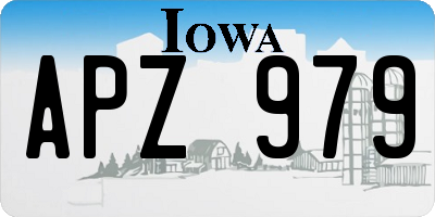 IA license plate APZ979