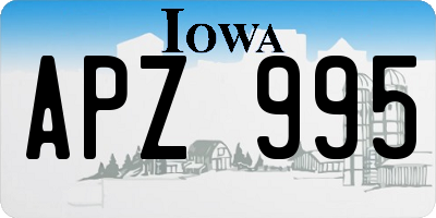 IA license plate APZ995