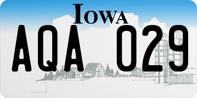 IA license plate AQA029