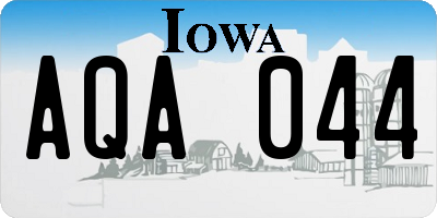 IA license plate AQA044