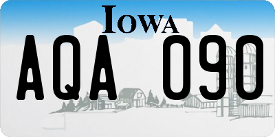 IA license plate AQA090