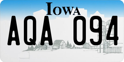 IA license plate AQA094