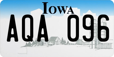 IA license plate AQA096