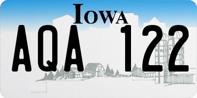 IA license plate AQA122