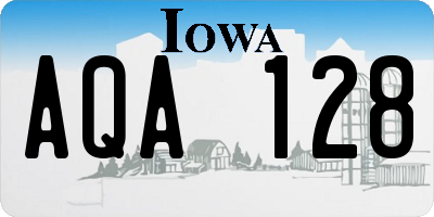 IA license plate AQA128