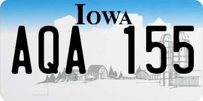 IA license plate AQA155