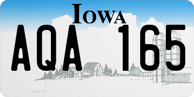 IA license plate AQA165