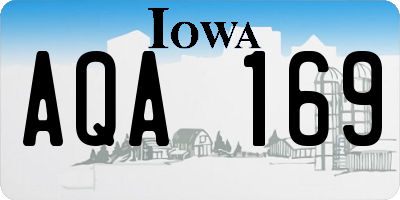 IA license plate AQA169