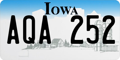 IA license plate AQA252