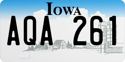 IA license plate AQA261