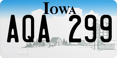 IA license plate AQA299