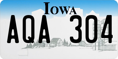 IA license plate AQA304