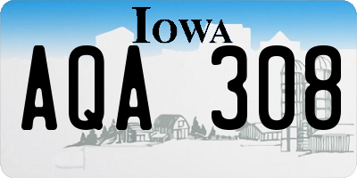 IA license plate AQA308