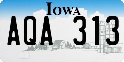 IA license plate AQA313
