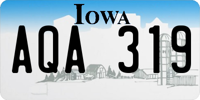 IA license plate AQA319