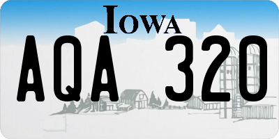 IA license plate AQA320