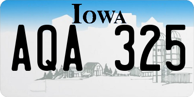 IA license plate AQA325