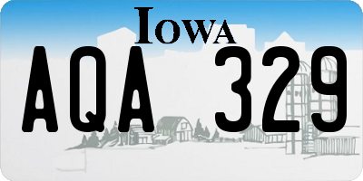 IA license plate AQA329
