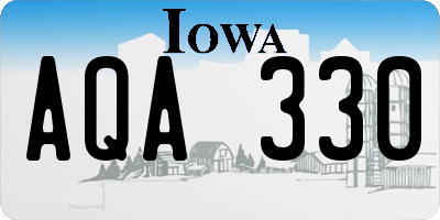 IA license plate AQA330