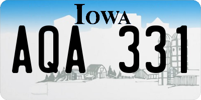 IA license plate AQA331