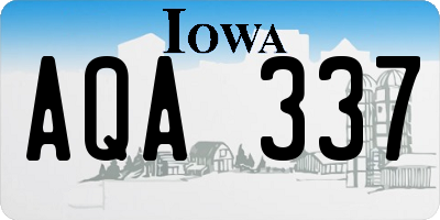 IA license plate AQA337