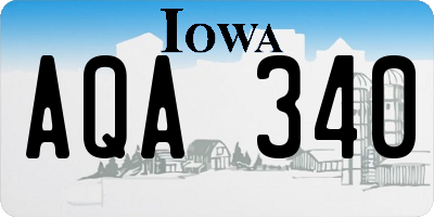 IA license plate AQA340