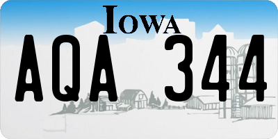 IA license plate AQA344