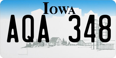 IA license plate AQA348
