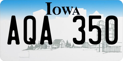 IA license plate AQA350