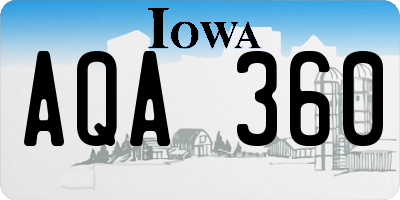 IA license plate AQA360