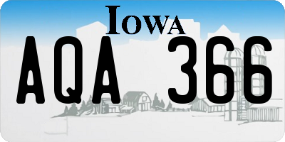 IA license plate AQA366