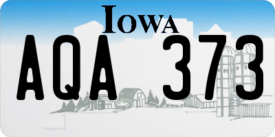 IA license plate AQA373