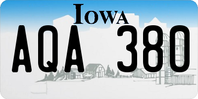 IA license plate AQA380