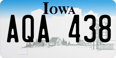 IA license plate AQA438