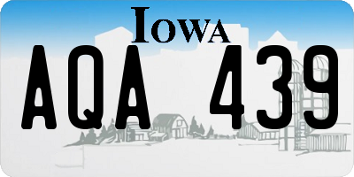 IA license plate AQA439