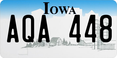 IA license plate AQA448