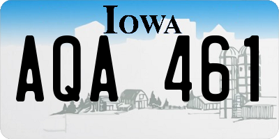 IA license plate AQA461
