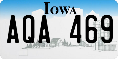 IA license plate AQA469