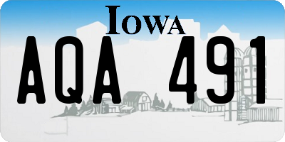 IA license plate AQA491