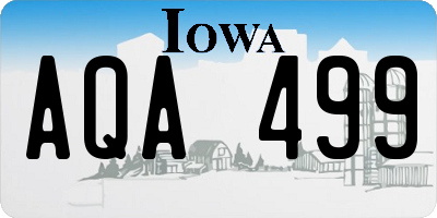 IA license plate AQA499