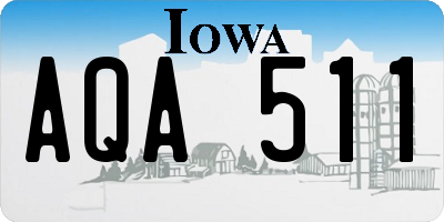 IA license plate AQA511