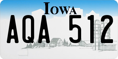 IA license plate AQA512