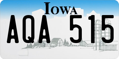 IA license plate AQA515