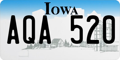 IA license plate AQA520