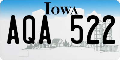 IA license plate AQA522
