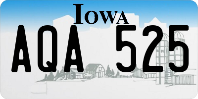 IA license plate AQA525