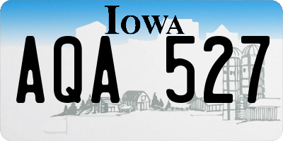 IA license plate AQA527