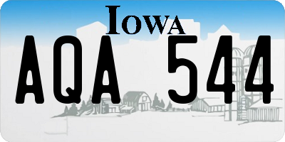 IA license plate AQA544